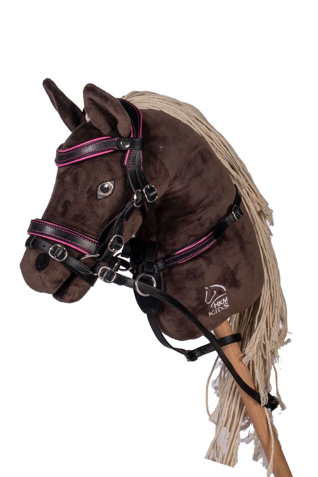 Cabezada montar Hobby Horsing HKM Sports Equipment Manchester color negro/rosa - Imagen 2