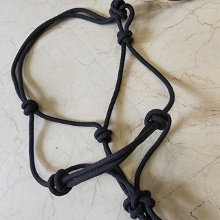 Cabezada nudos color negro, talla única - Imagen 1