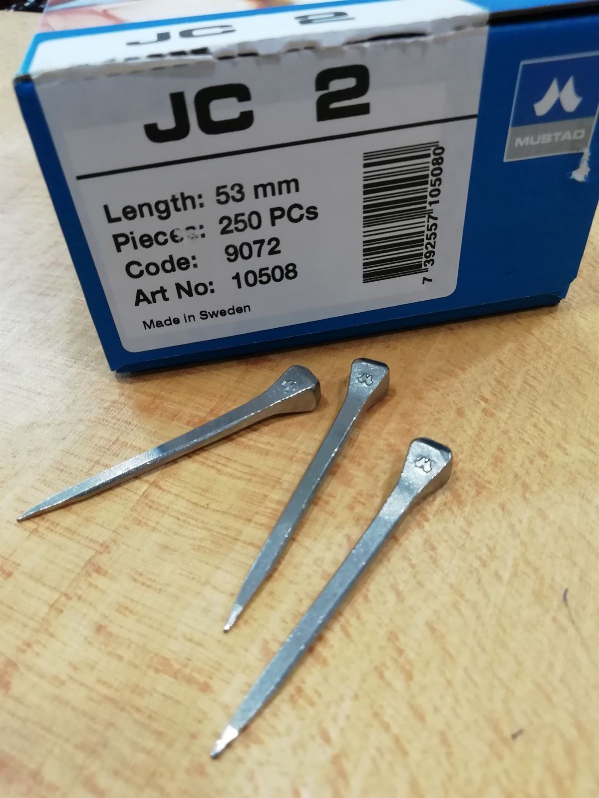 Caja clavos MUSTAD JC 2  (250 unidades) - Imagen 2