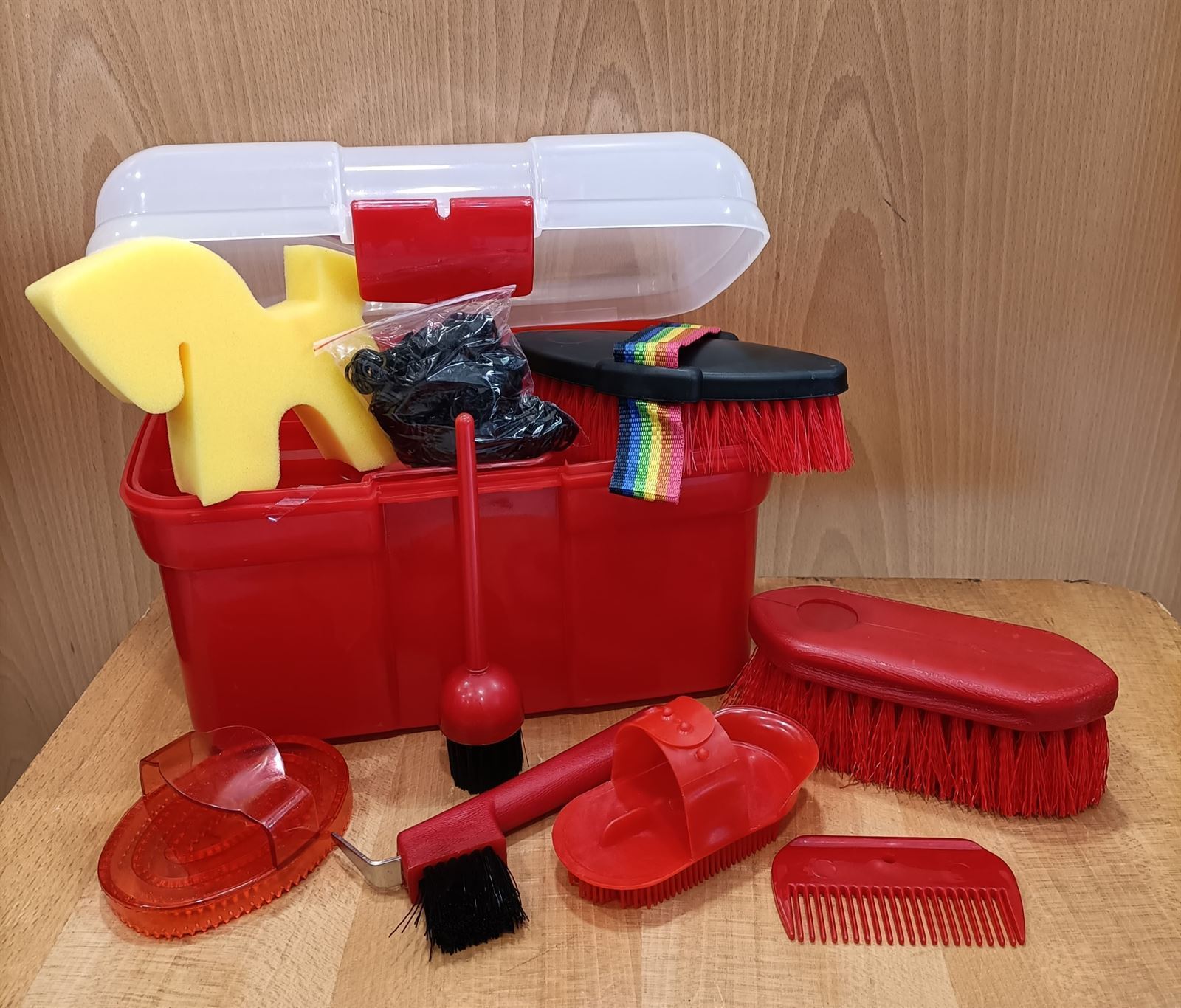 Caja útiles de limpieza HH, color rojo - Imagen 1