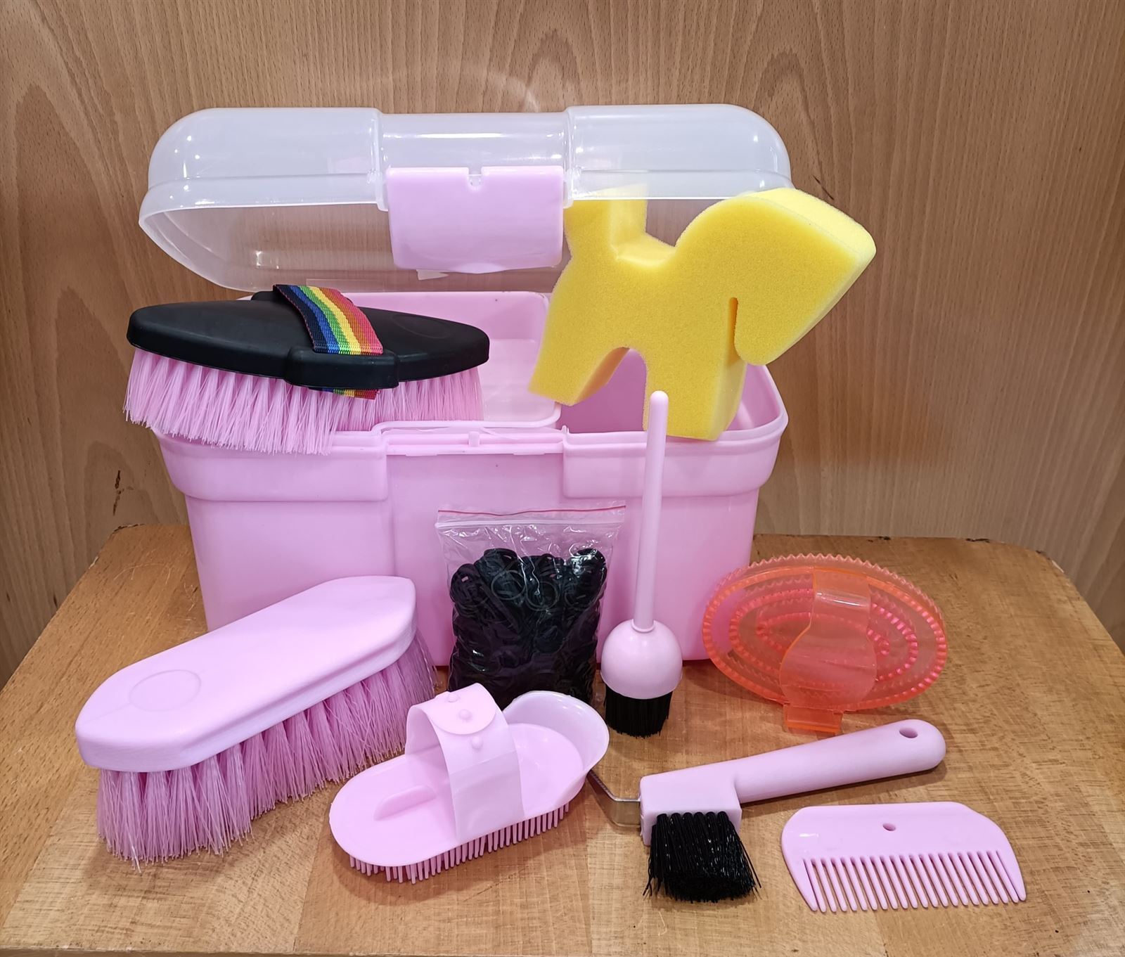 Caja útiles de limpieza HH, color rosa - Imagen 1
