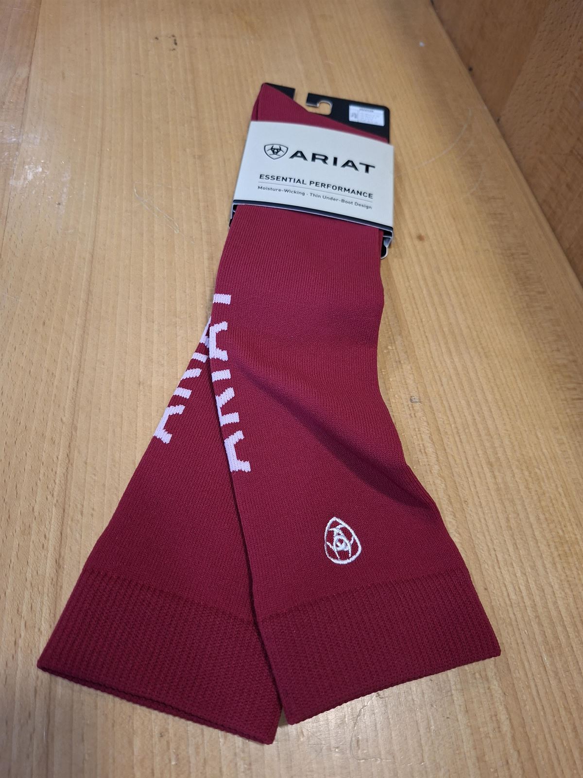 Calcetines ARIAT finos ARIATTEK ESSENTIAL color cereza TALLA 36,5/42 (par) - Imagen 2