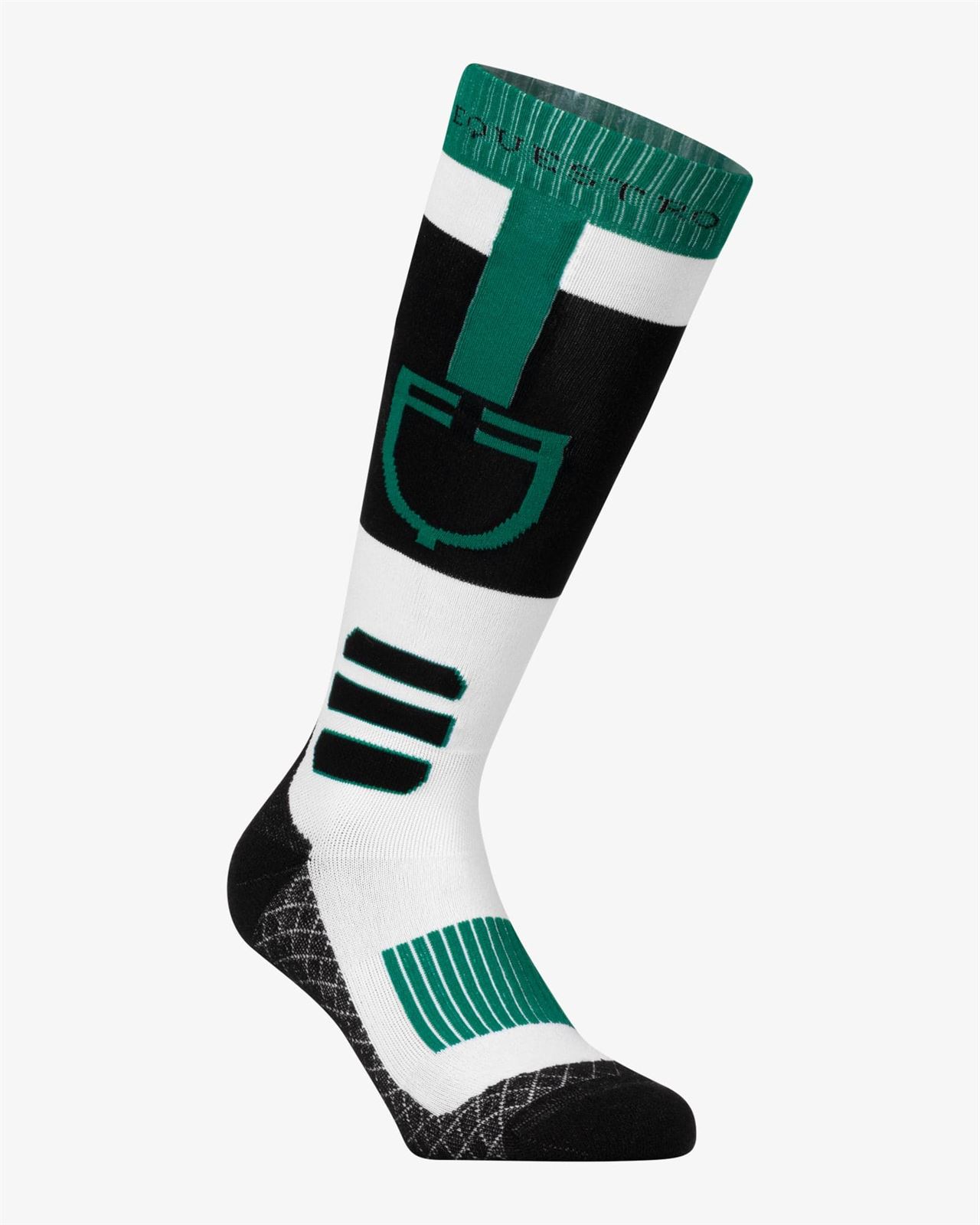 Calcetines EQUESTRO Carbon color negro/verde /blanco TALLA 39-42 - Imagen 1