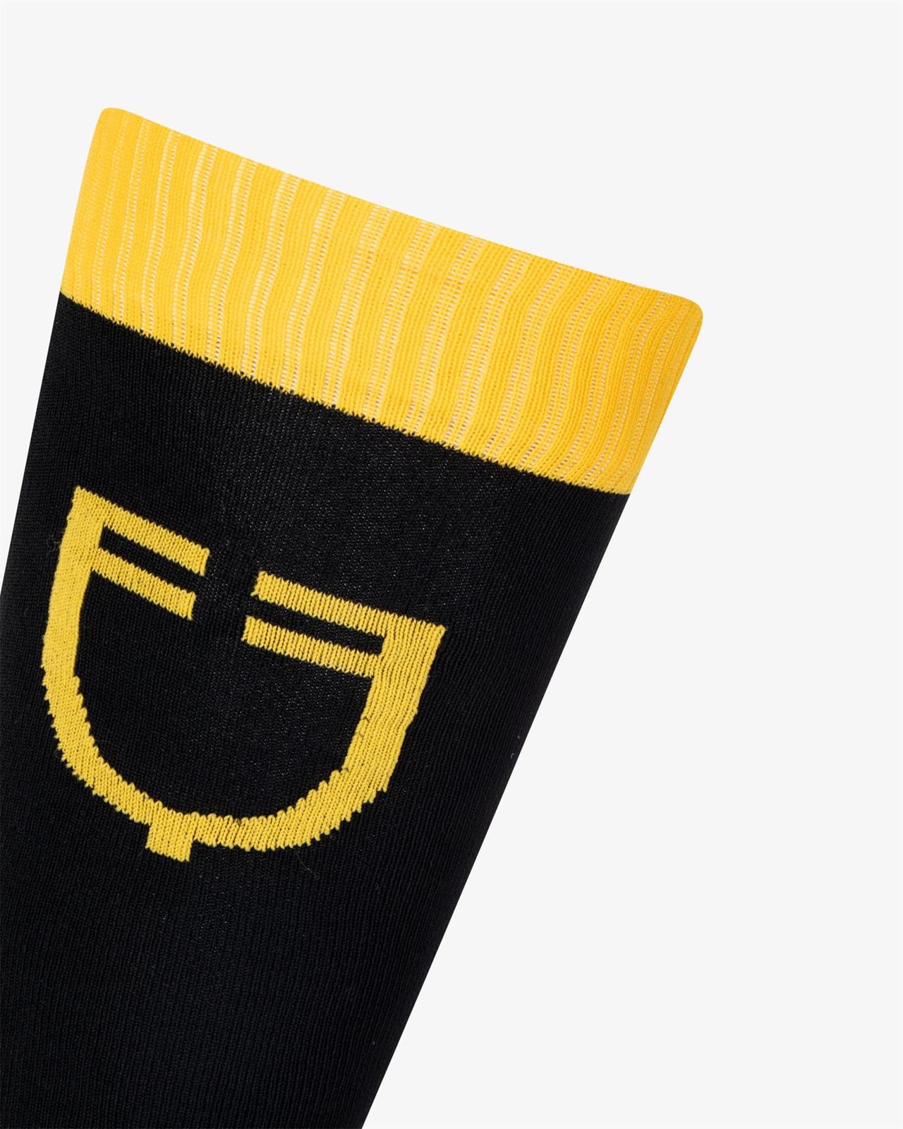 Calcetines EQUESTRO técnico con logo color negro/amarillo TALLA 35-38 - Imagen 3