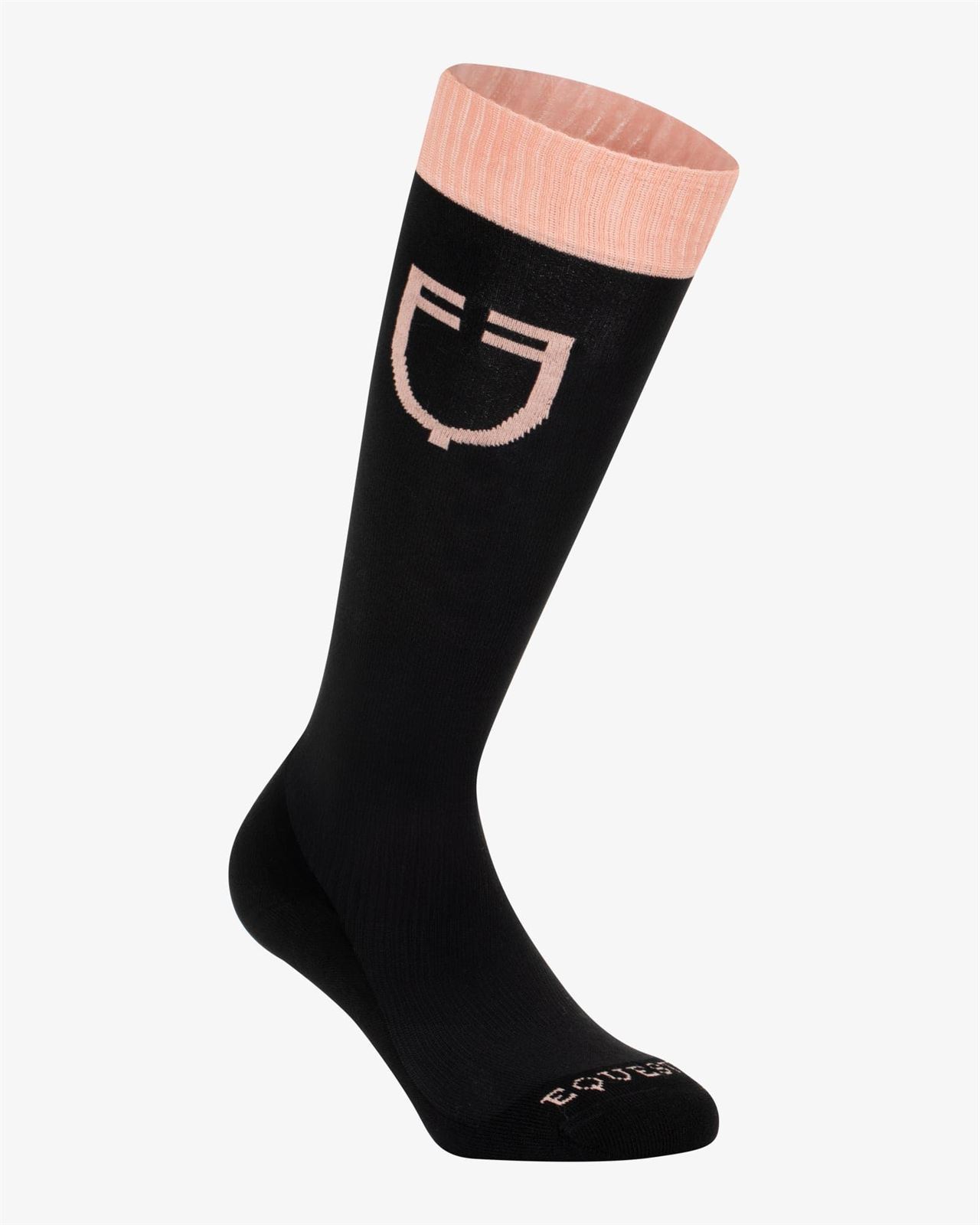 Calcetines EQUESTRO técnico con logo color negro/rosa TALLA 35-38 - Imagen 1