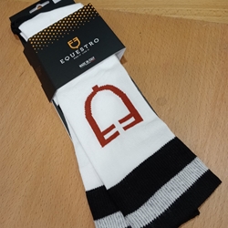 Calcetines EQUESTRO Unisex College técnico con logo color blanco/rojo/negro TALLA 35-38 - Imagen 1