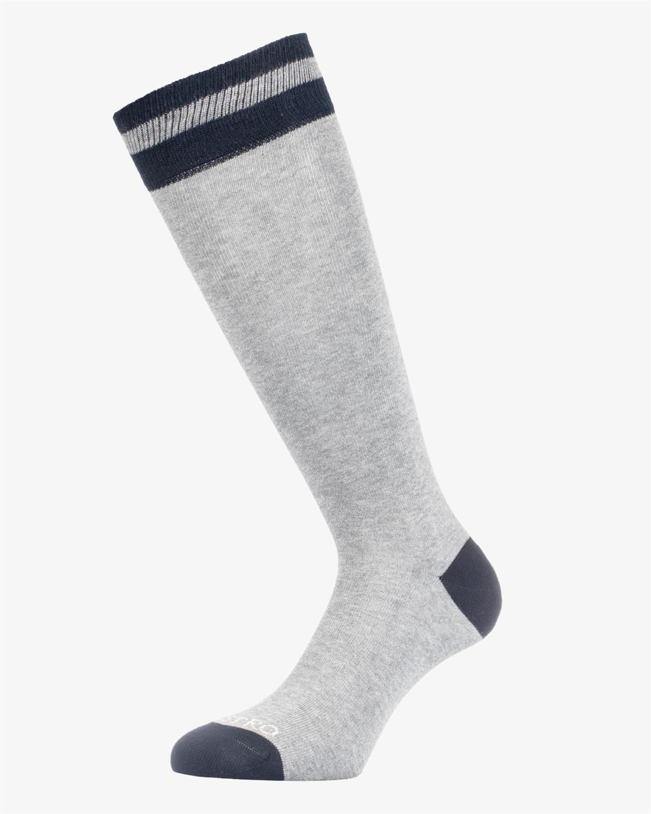 Calcetines EQUESTRO Unisex College técnico con logo color gris/beige/marino TALLA 39-42 - Imagen 2