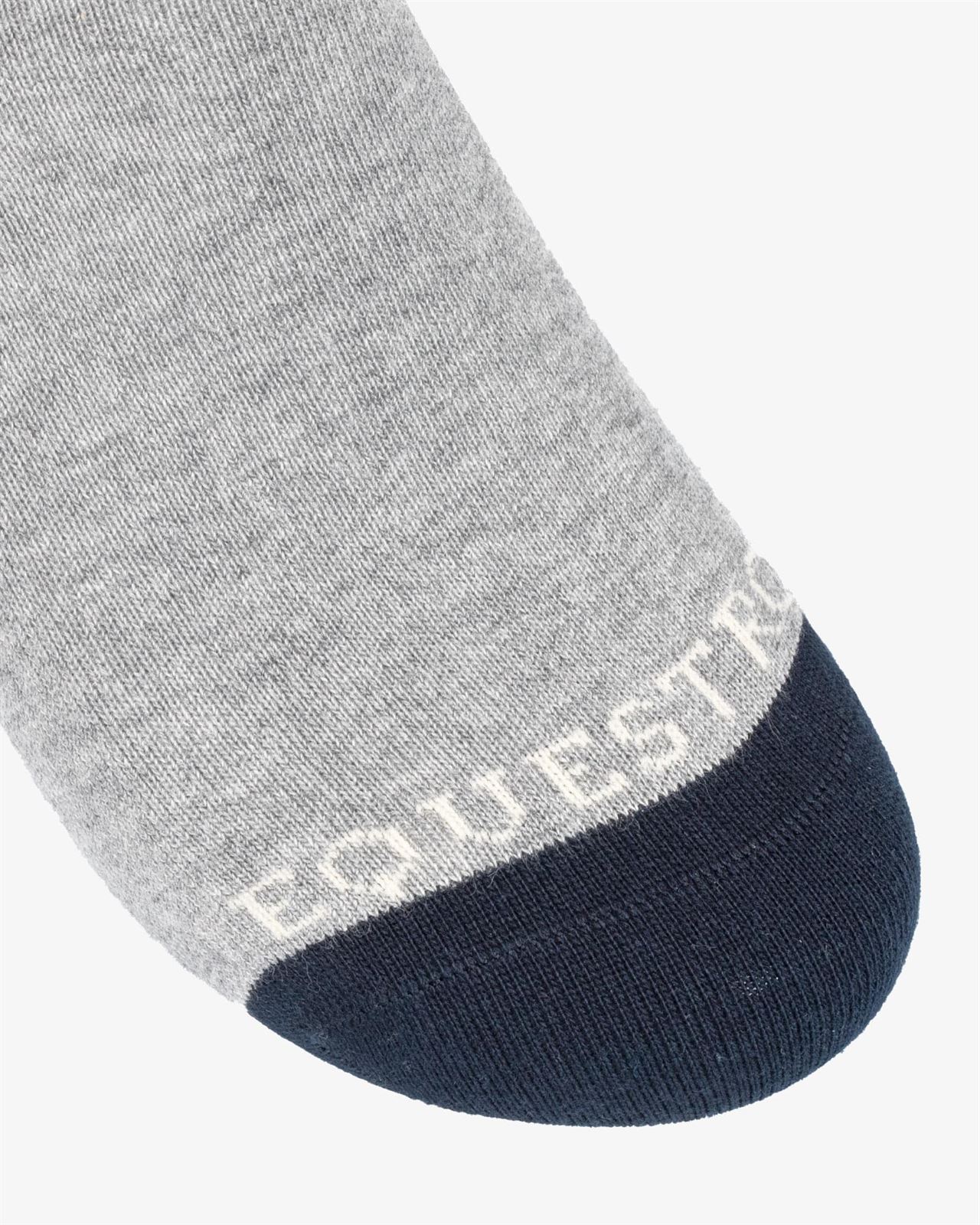 Calcetines EQUESTRO Unisex College técnico con logo color gris/beige/marino TALLA 39-42 - Imagen 3
