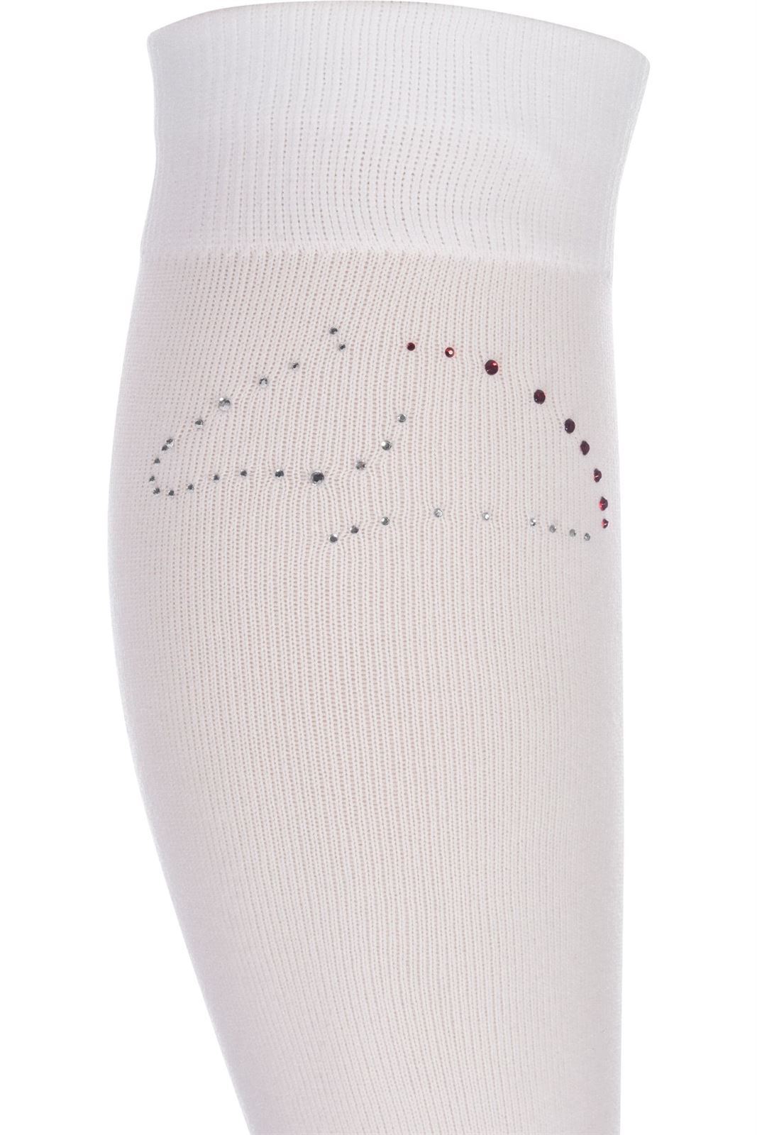 Calcetines finos HKM Sports Equipment color blanco con cristales TALLA 35/38 - Imagen 4