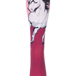 Calcetines finos HKM Sports Equipment, Helsinki caballo rosa, talla 30/34 - Imagen 1