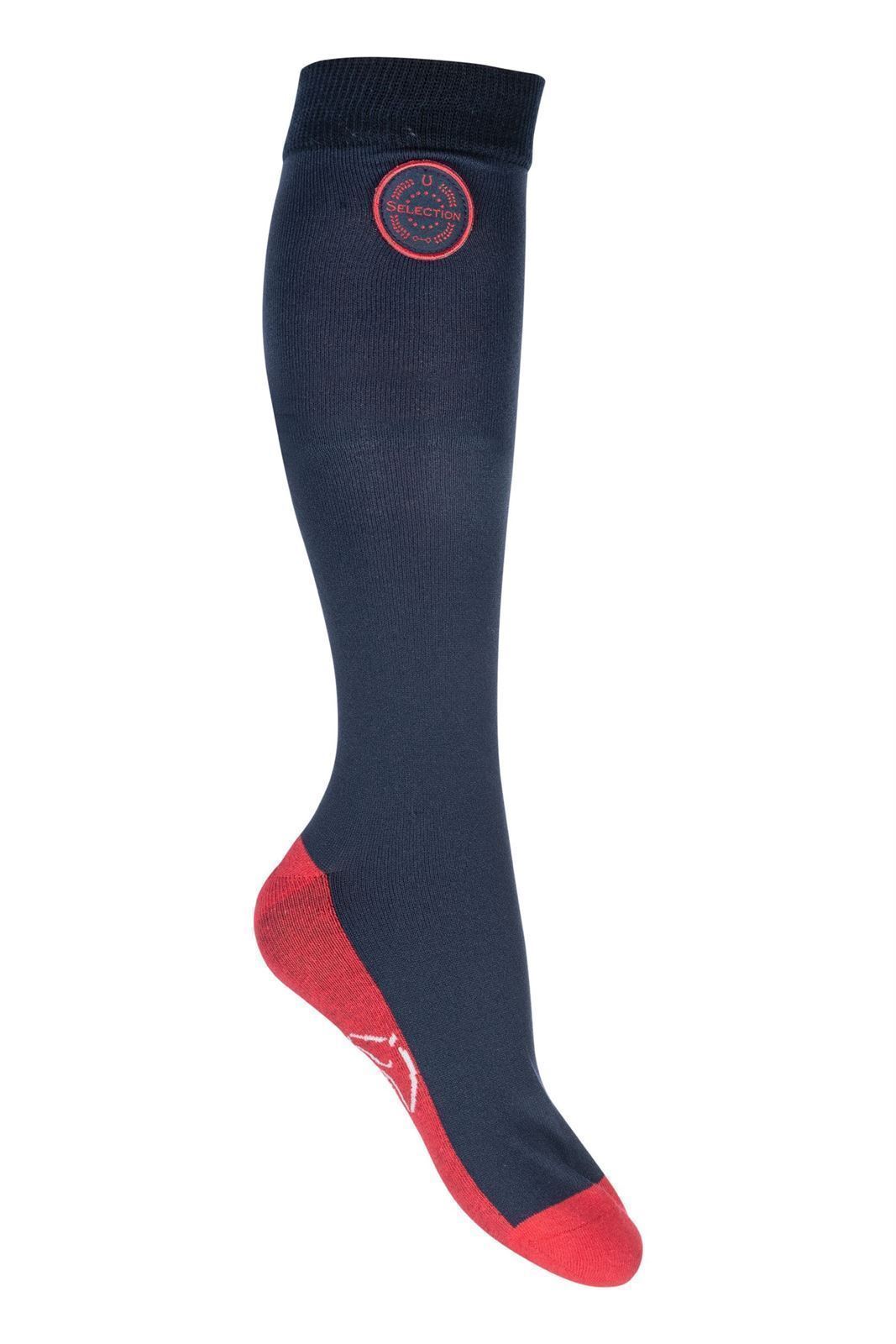 Calcetines gorditos HKM Sports Equipment color rombos rosa/morado/gris talla 39/42 - Imagen 1