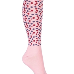 Calcetines HKM Sports Equipment color rosa topitos granate-lila talla 35/38 - Imagen 1