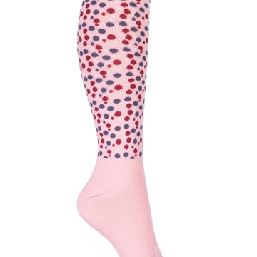 Calcetines HKM Sports Equipment color rosa topitos granate-lila talla 35/38 - Imagen 1