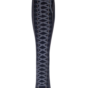 Calcetines HOBBY HORSING HKM Sports Equipment color negro dibujo cordones bota TALLA ÚNICA - Imagen 1