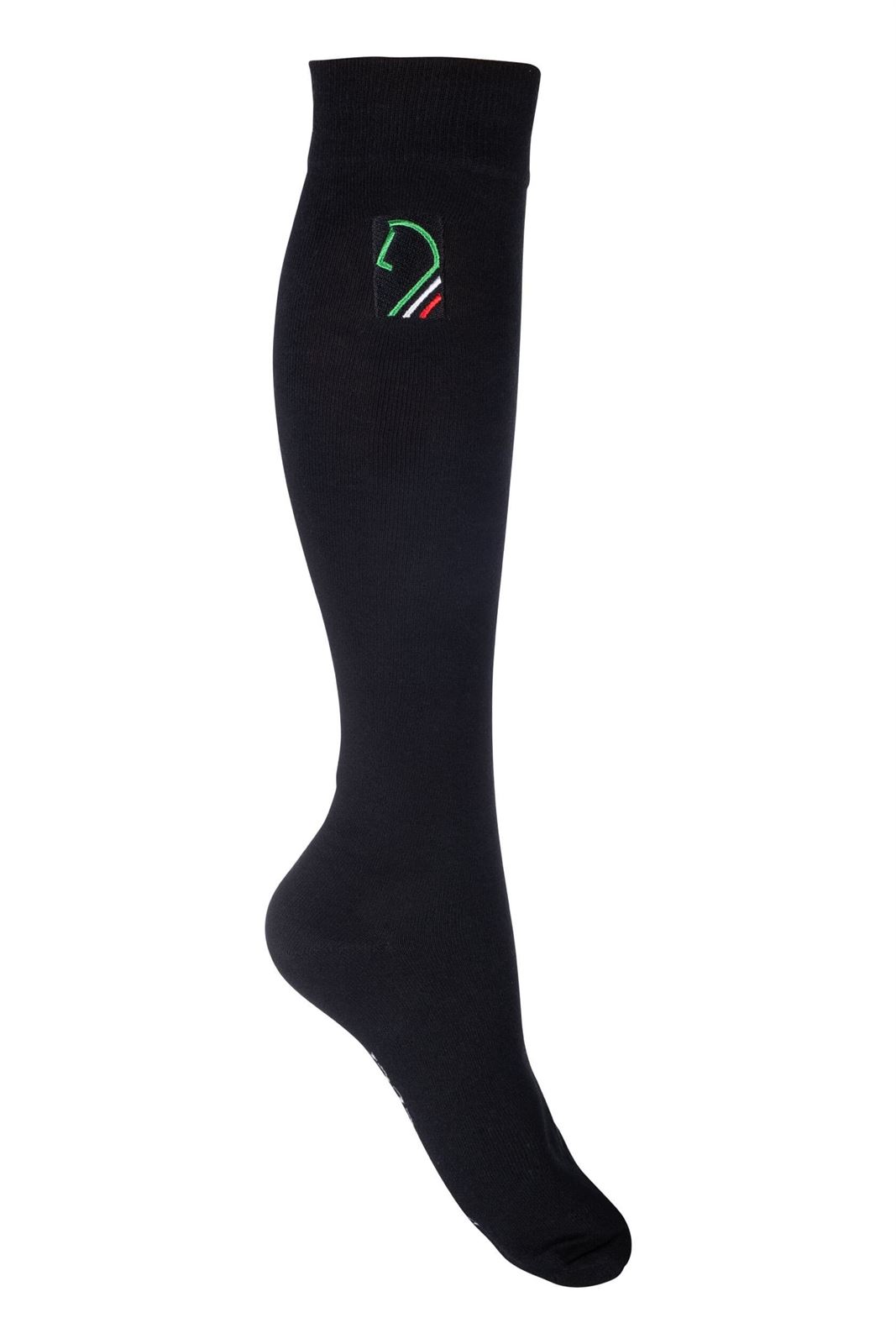 Calcetines LAURIA GARRELLI Livigno color negro bordado cabeza caballo talla 35/38 - Imagen 1
