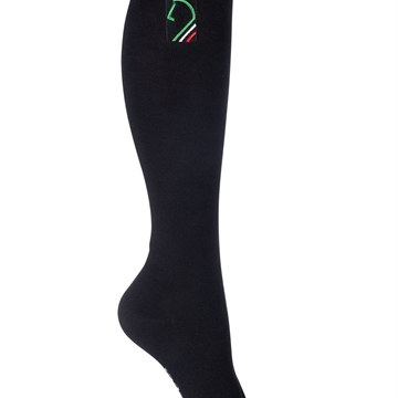Calcetines LAURIA GARRELLI Livigno color negro bordado cabeza caballo talla 35/38 - Imagen 1