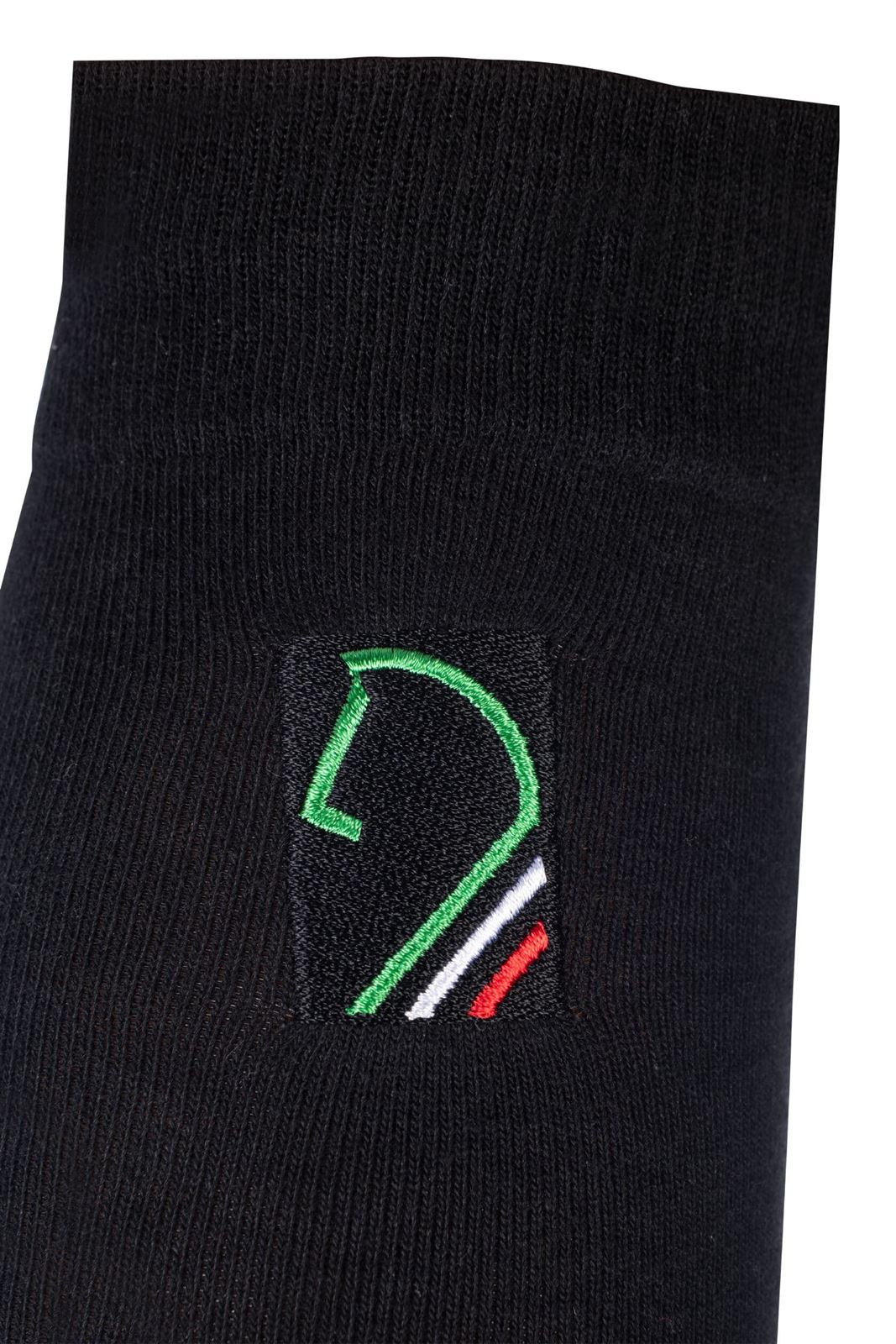 Calcetines LAURIA GARRELLI Livigno color negro bordado cabeza caballo talla 35/38 - Imagen 2