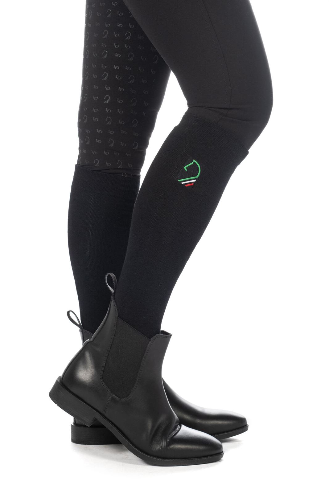 Calcetines LAURIA GARRELLI Livigno color negro bordado cabeza caballo talla 35/38 - Imagen 3