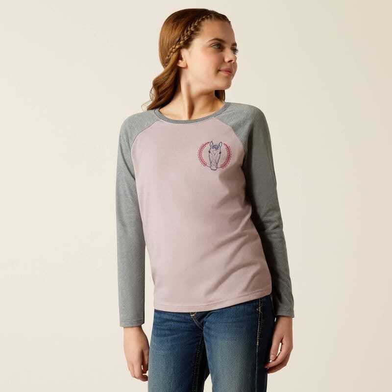 Camiseta Ariat niñ@ unisex Purple Dove color lila/gris manga larga TALLA 12 AÑOS - Imagen 3