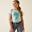 Camiseta Ariat niña Floral Mosaic color azul turquesa TALLA 10 AÑOS - Imagen 2