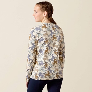 Camiseta Ariat niña Horsing around caballos colores - Imagen 2