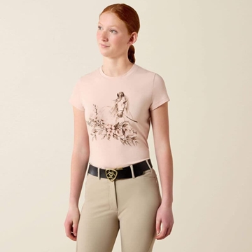 Camiseta Ariat niña/mujer Ethereal color rosa sepia - Imagen 2