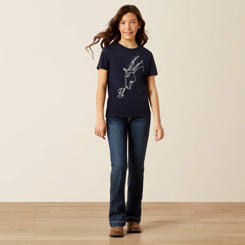 Camiseta Ariat UNISEX Caballo/Perro azul marino TALLA 14 AÑOS (talla XL infantil) - Imagen 4