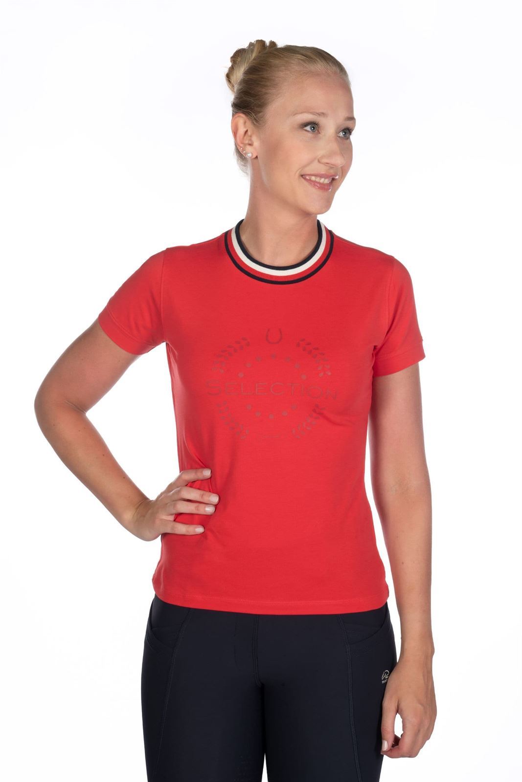 Camiseta HKM Sports Equipment Aruba mujer color rojo - Imagen 2