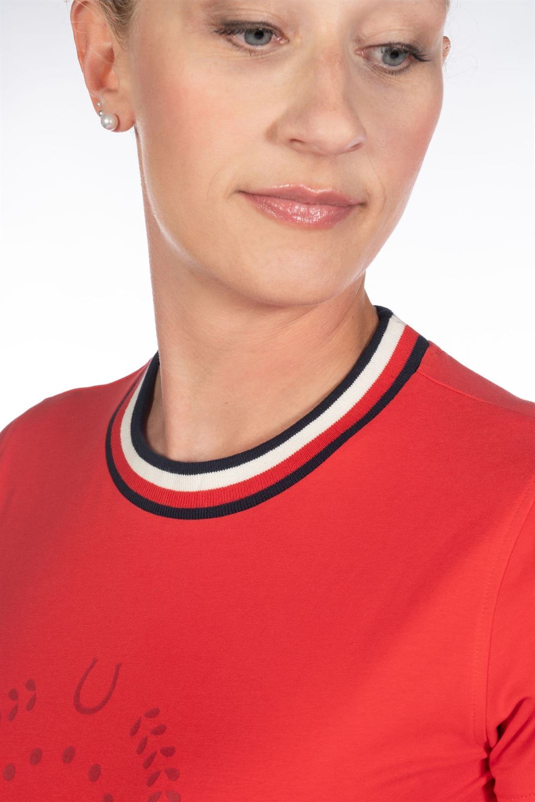 Camiseta HKM Sports Equipment Aruba mujer color rojo - Imagen 4