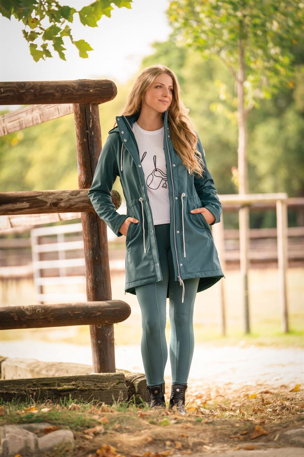 Camiseta HKM Sports Equipment mujer Elements color blanco - Imagen 3