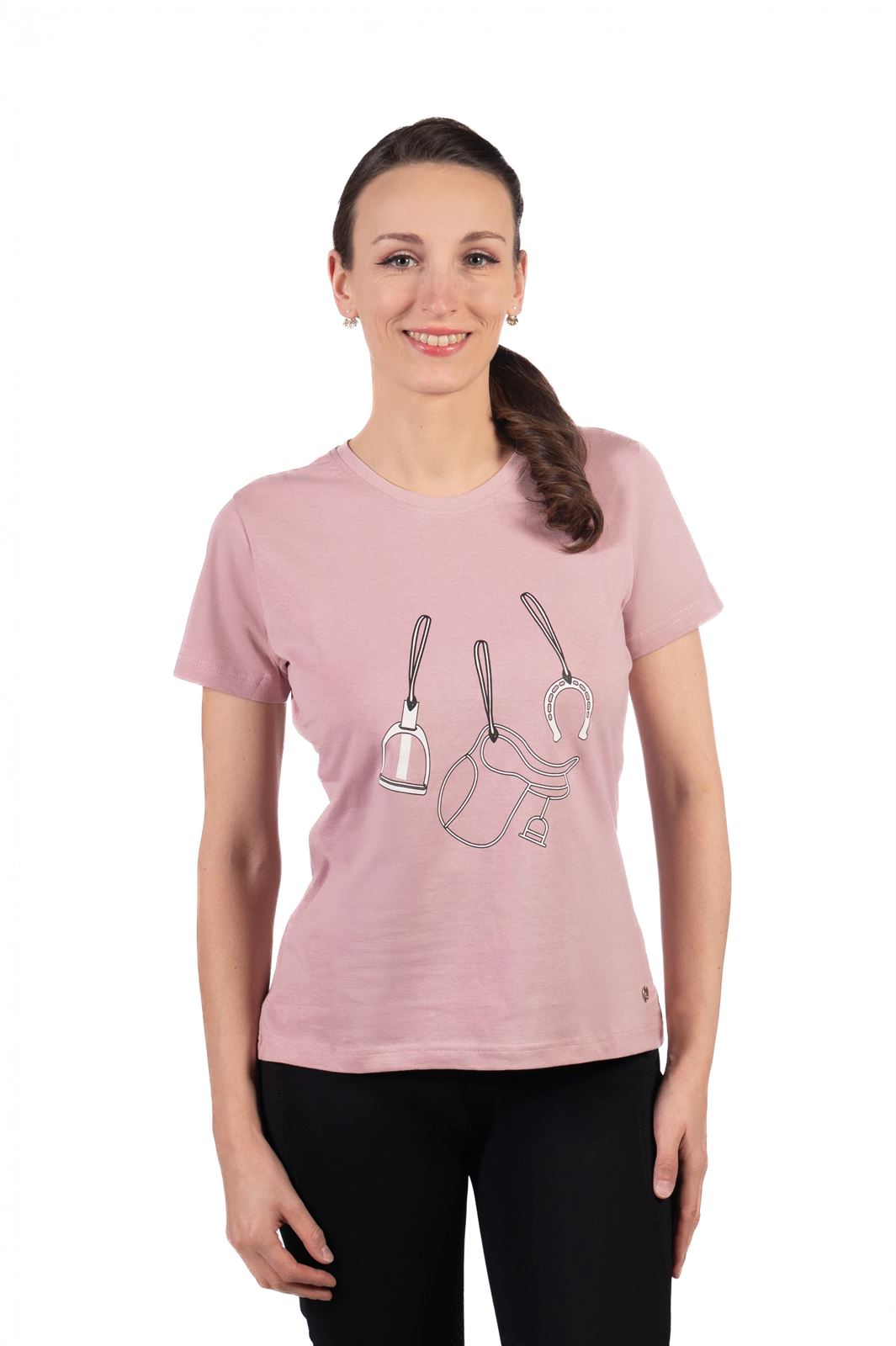 Camiseta HKM Sports Equipment mujer Elements color rosa - Imagen 1