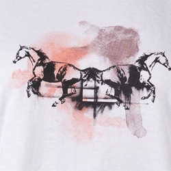 Camiseta HKM Sports Equipment mujer Running Horse color blanco - Imagen 2