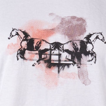 Camiseta HKM Sports Equipment mujer Running Horse color blanco - Imagen 2