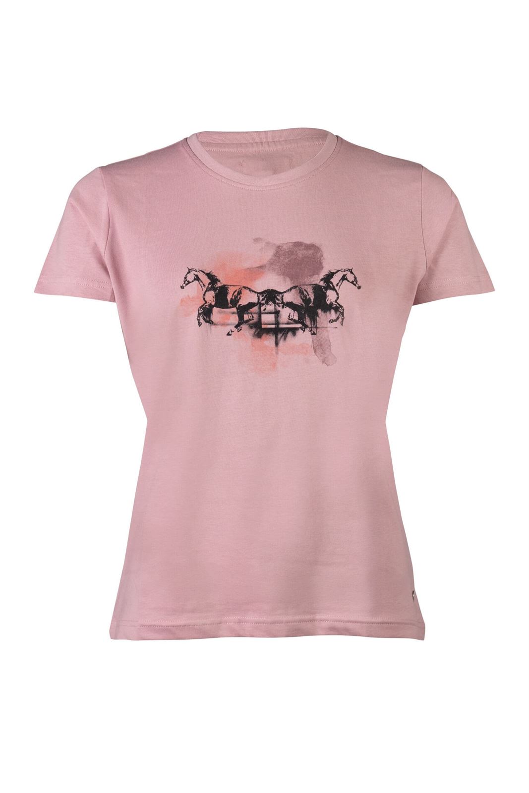Camiseta HKM Sports Equipment mujer Running Horse color rosa - Imagen 1