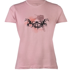 Camiseta HKM Sports Equipment mujer Running Horse color rosa - Imagen 1