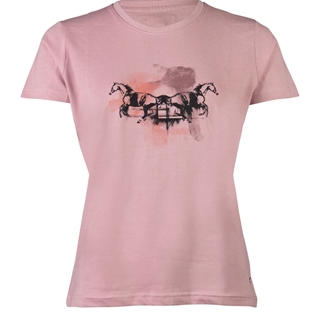 Camiseta HKM Sports Equipment mujer Running Horse color rosa - Imagen 1