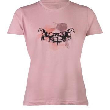 Camiseta HKM Sports Equipment mujer Running Horse color rosa - Imagen 1