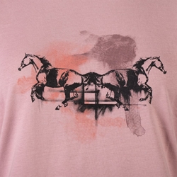 Camiseta HKM Sports Equipment mujer Running Horse color rosa - Imagen 2