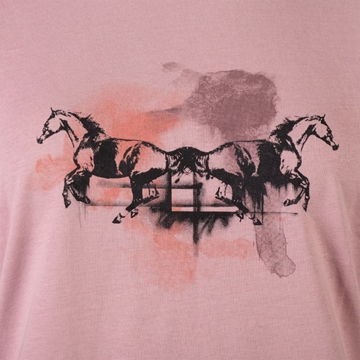 Camiseta HKM Sports Equipment mujer Running Horse color rosa - Imagen 2