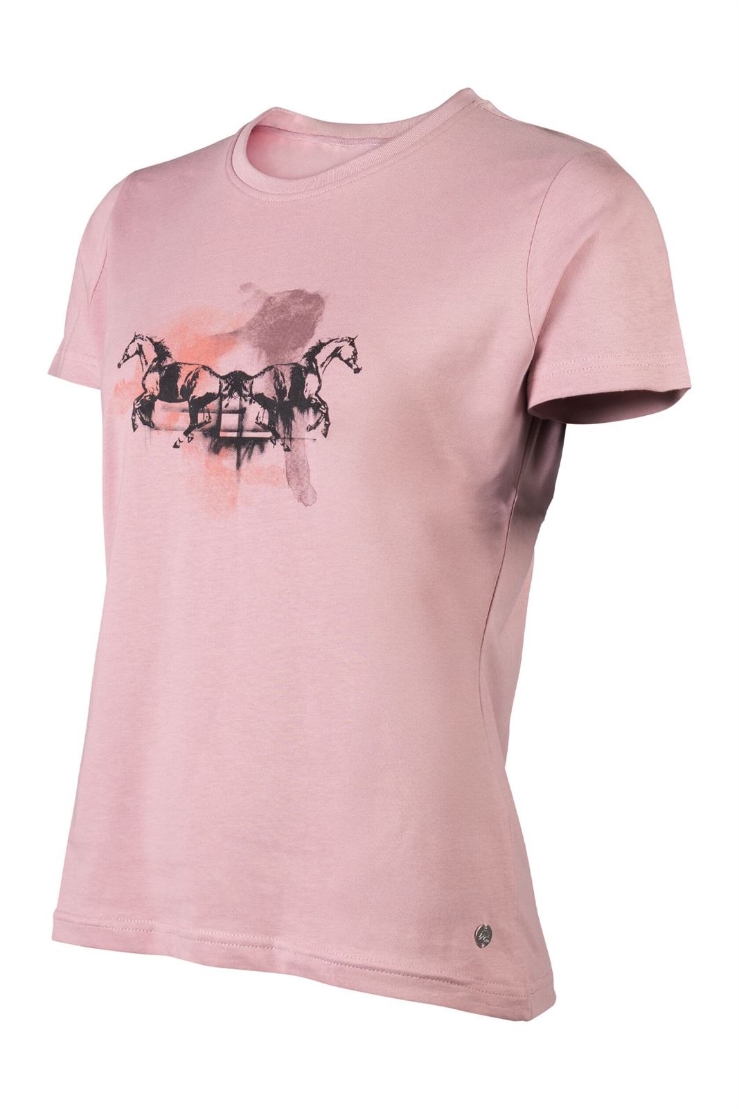 Camiseta HKM Sports Equipment mujer Running Horse color rosa - Imagen 3