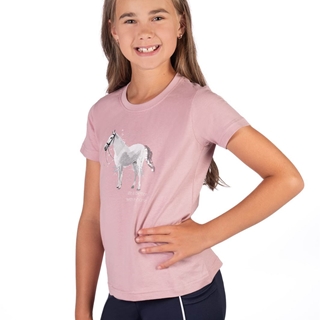 Camiseta HKM Sports Equipment niña color rosa caballo TALLA 152 (9-11 años) - Imagen 2