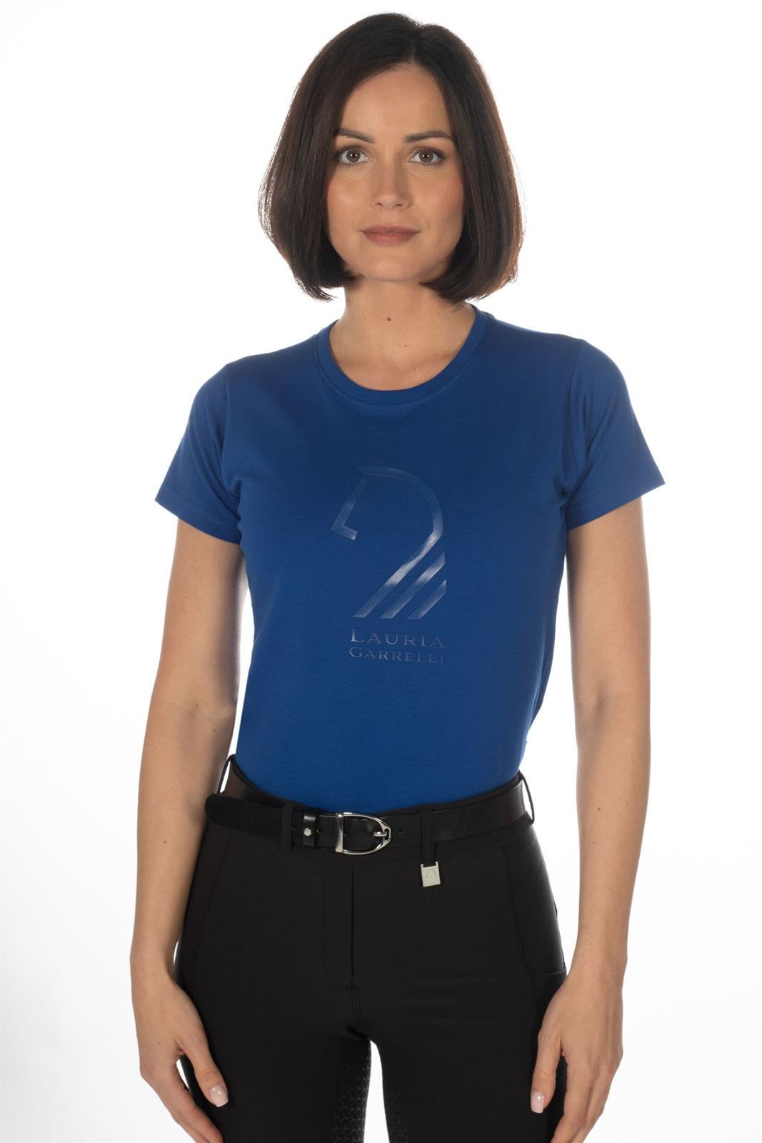 Camiseta LAURIA GARRELLI Livigno Horse Head azul royal - Imagen 1