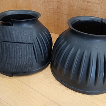 Campana caucho con velcro color negro (par) - Imagen 1