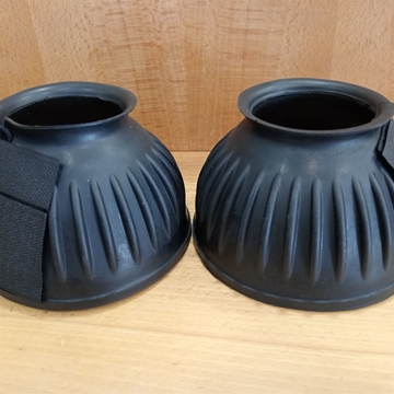 Campana caucho con velcro color negro (par) - Imagen 2