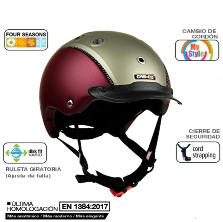 Casco CASCO Choice Turner color granate/gris, talla S (52-56) - Imagen 4