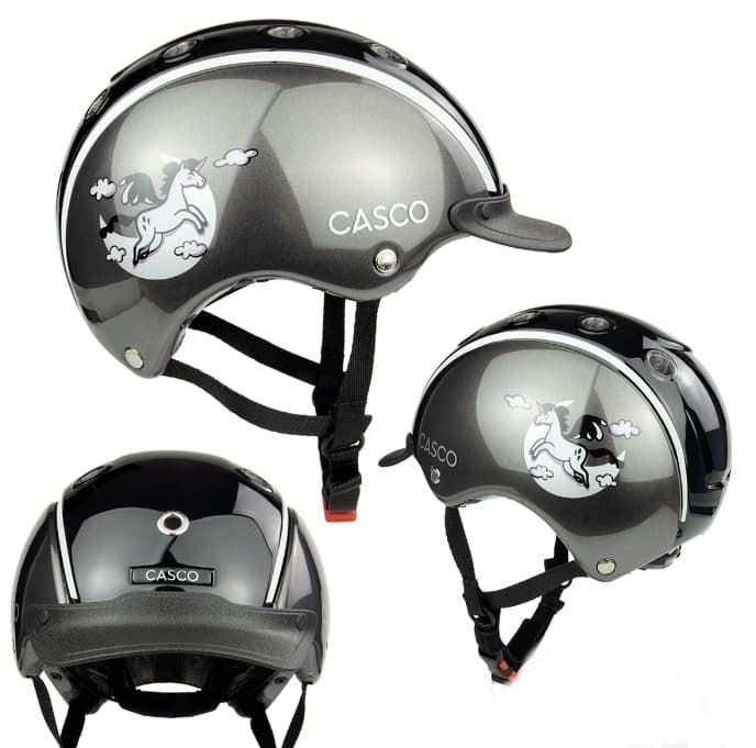 Casco CASCO Nori color gris/negro con dibujo caballo nubes talla S (52-56 cm) - Imagen 1