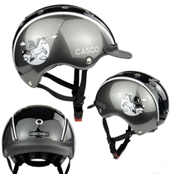 Casco CASCO Nori color gris/negro con dibujo caballo nubes talla S (52-56 cm) - Imagen 1