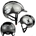 Casco CASCO Nori color gris/negro con dibujo caballo nubes talla S (52-56 cm) - Imagen 1