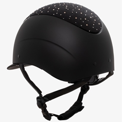 Casco EQUESTRO PRÓXIMA ROWEL color negro logo cristales rosegold  talla M (55-57) - Imagen 2