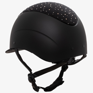 Casco EQUESTRO PRÓXIMA ROWEL color negro logo cristales rosegold  talla M (55-57) - Imagen 2